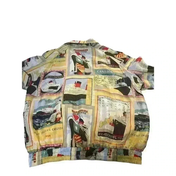 Vintage East West Women’s Size Medium 80s /90s 100% Silk Windbreaker Jacket. - Picture 5 of 5